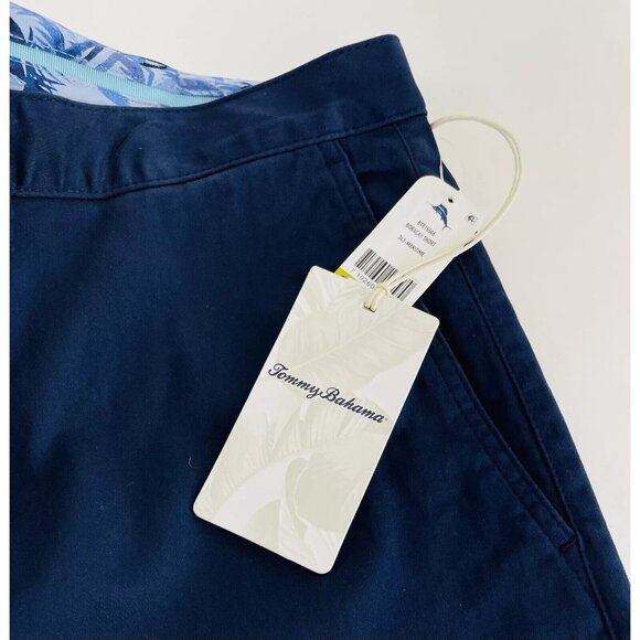 Tommy Bahama Men's Big & Tall 52RG Maritime Navy Stretch 9” Boracay Chino Shorts - Picture 5 of 5